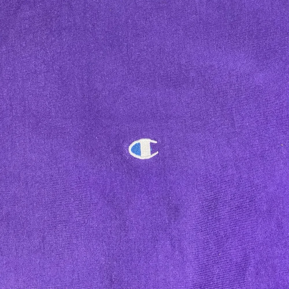 VTG Champion Reverse Wave Sweatshirt Womens XL Purple Crewneck 90s Made in USA - Picture 2 of 9